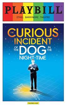 The Curious Incident of the Dog in the Night-Time - June 2015 Playbill with Rainbow Pride Logo 